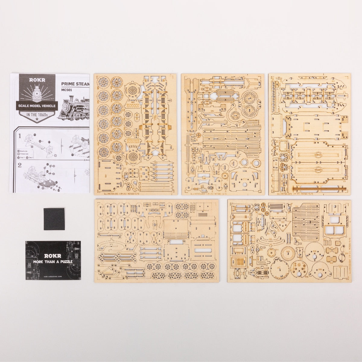 Diy Steam Train Model Wooden Assembly Kits Present