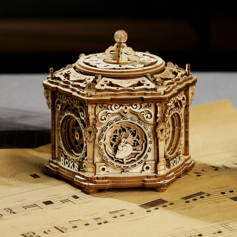 Diy 3d Secret Garden Wooden Puzzle Assembly Music Box