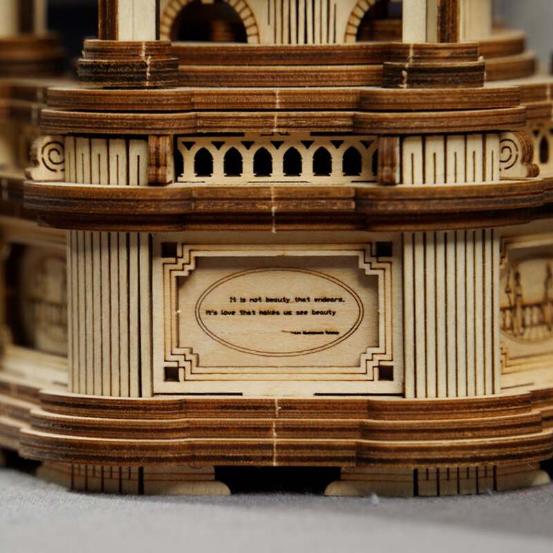 3D Wooden Lantern Game Assembly Toy Music Box