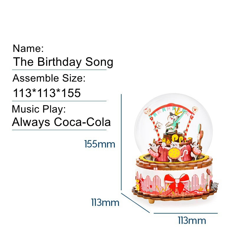 DIY 3D Puzzle Mobile Music Box Toy for Adult Children