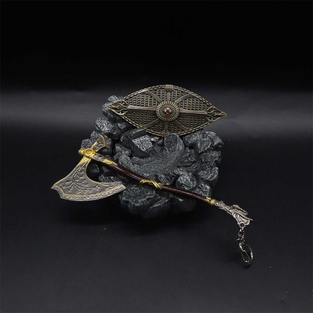 Metal Kratos Leviathan Axe Dauntless Shield Replica Display Model