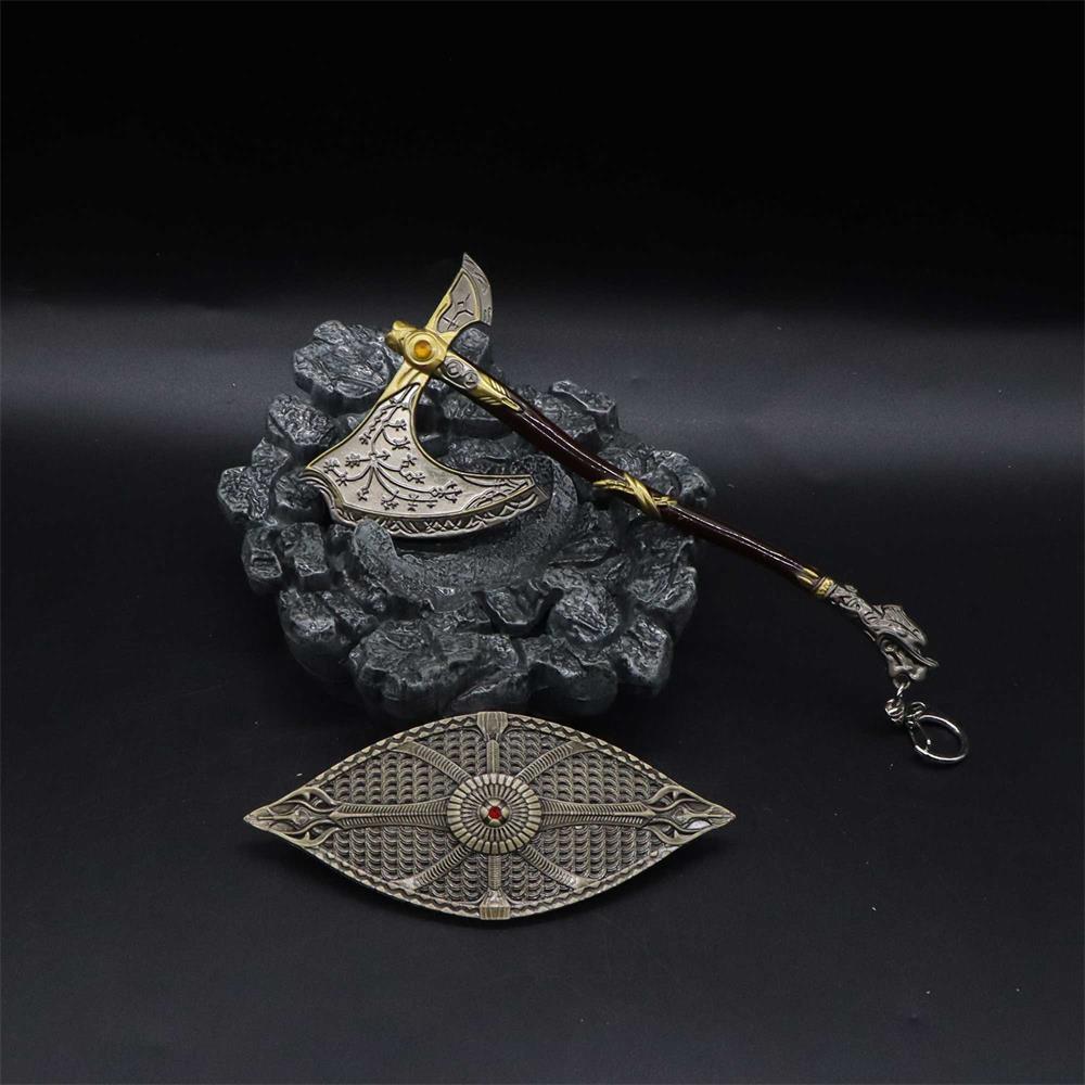 Metal Kratos Leviathan Axe Dauntless Shield Replica Display Model
