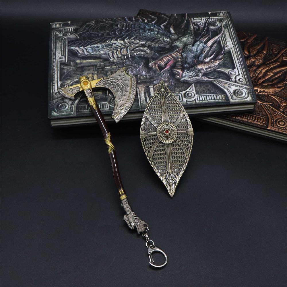 Metal Kratos Leviathan Axe Dauntless Shield Replica Display Model