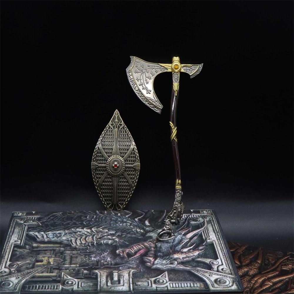 Metal Kratos Leviathan Axe Dauntless Shield Replica Display Model
