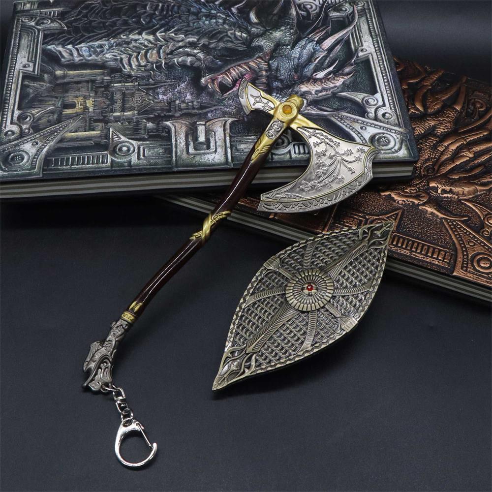 Metal Kratos Leviathan Axe Dauntless Shield Replica Display Model