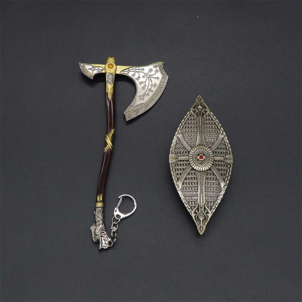 Metal Kratos Leviathan Axe Dauntless Shield Replica Display Model