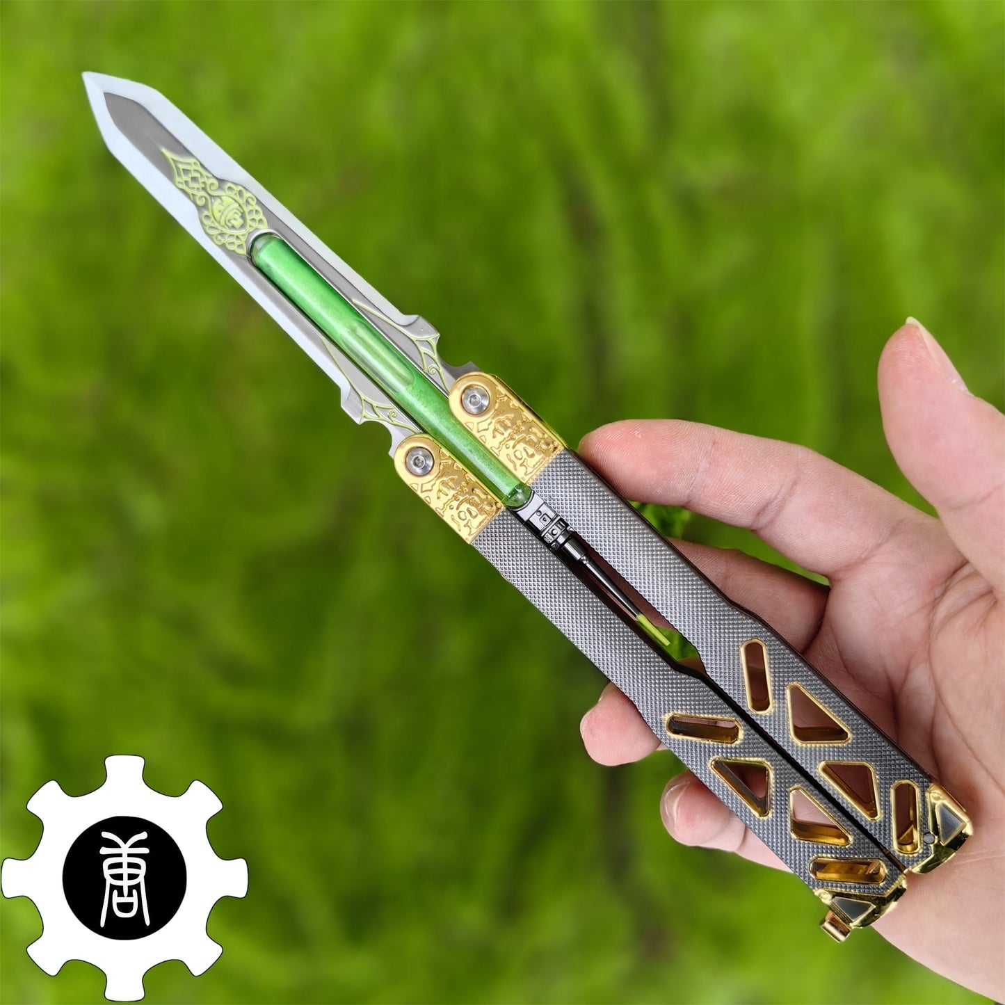 Octane Heirloom V3 Real Liquid Tube Octane Balisong Metal Replica
