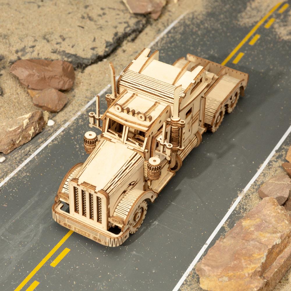 3D America Heavy Truck Wooden Puzzle Kit