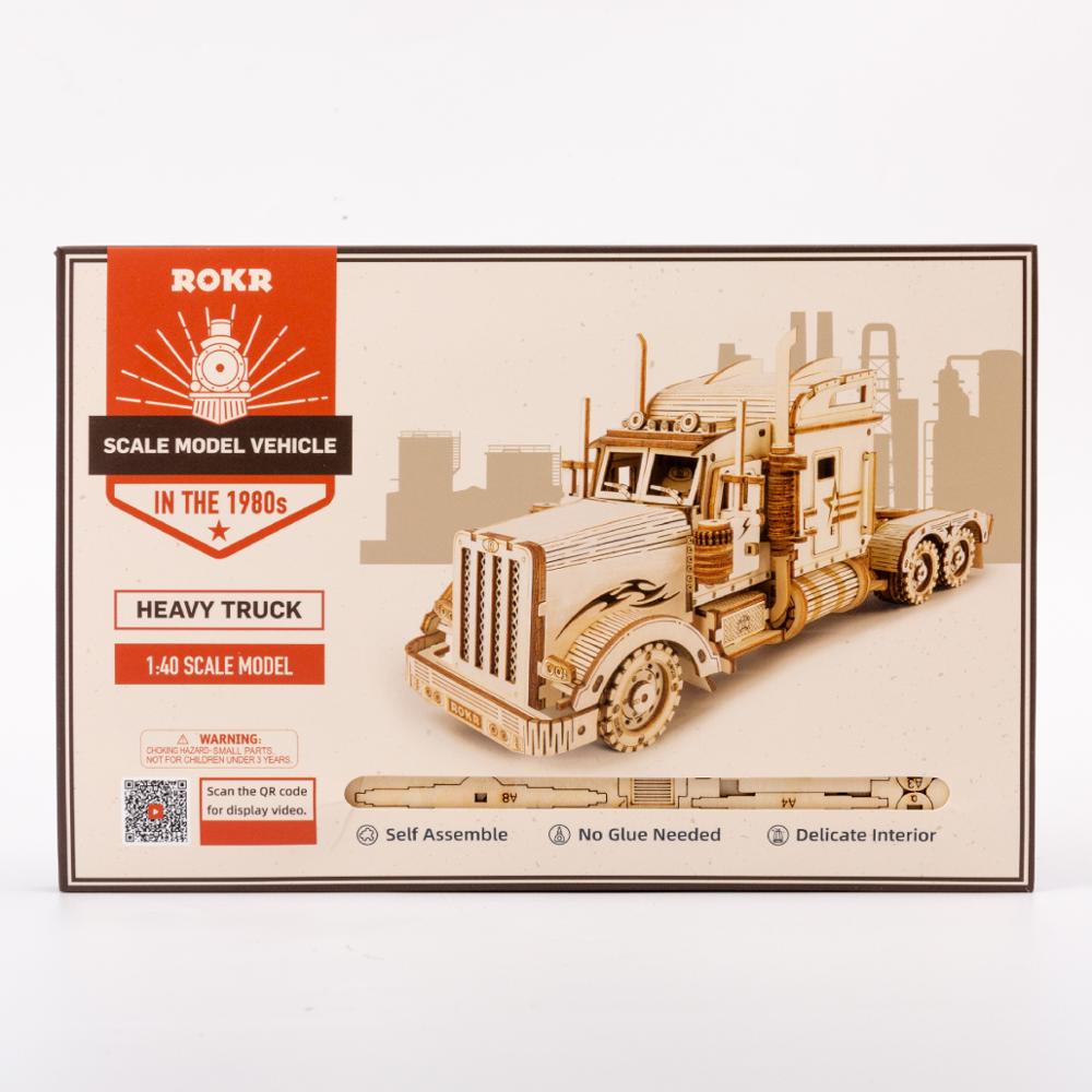 3D America Heavy Truck Wooden Puzzle Kit