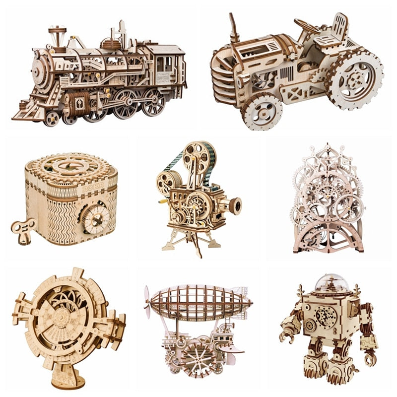 DIY 3D Wooden Puzzle Assembly Toy Model Kit
