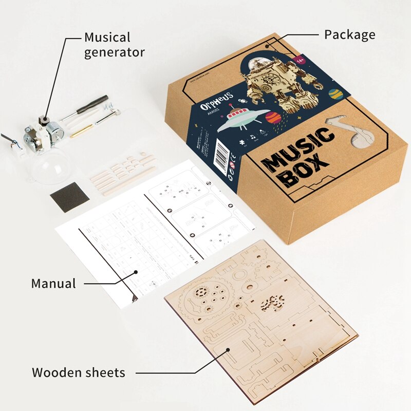 DIY 3D Wooden Puzzle Assembly Toy Model Kit