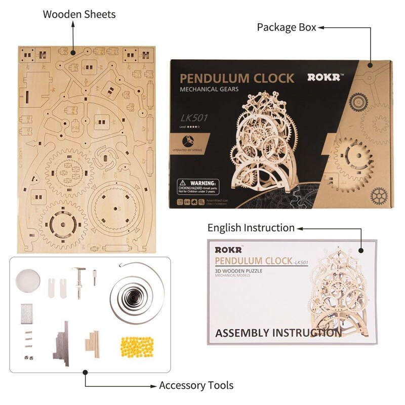 DIY 3D Wooden Puzzle Assembly Toy Model Kit