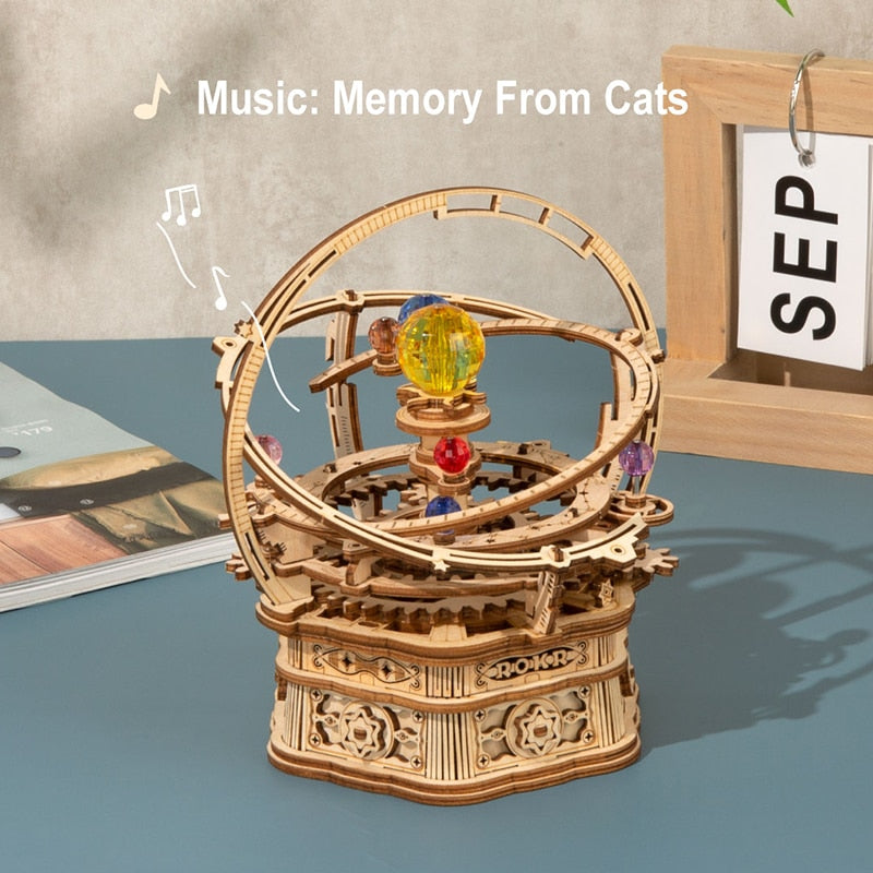 DIY 3D Wooden Puzzle Game Assembly Model Building Kits Toys