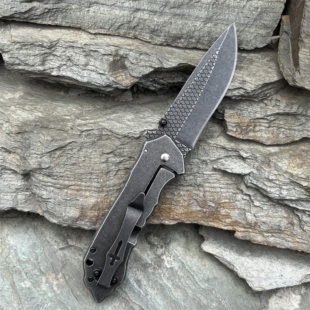 Evil Dragon Sculpture Knife Folding Knife