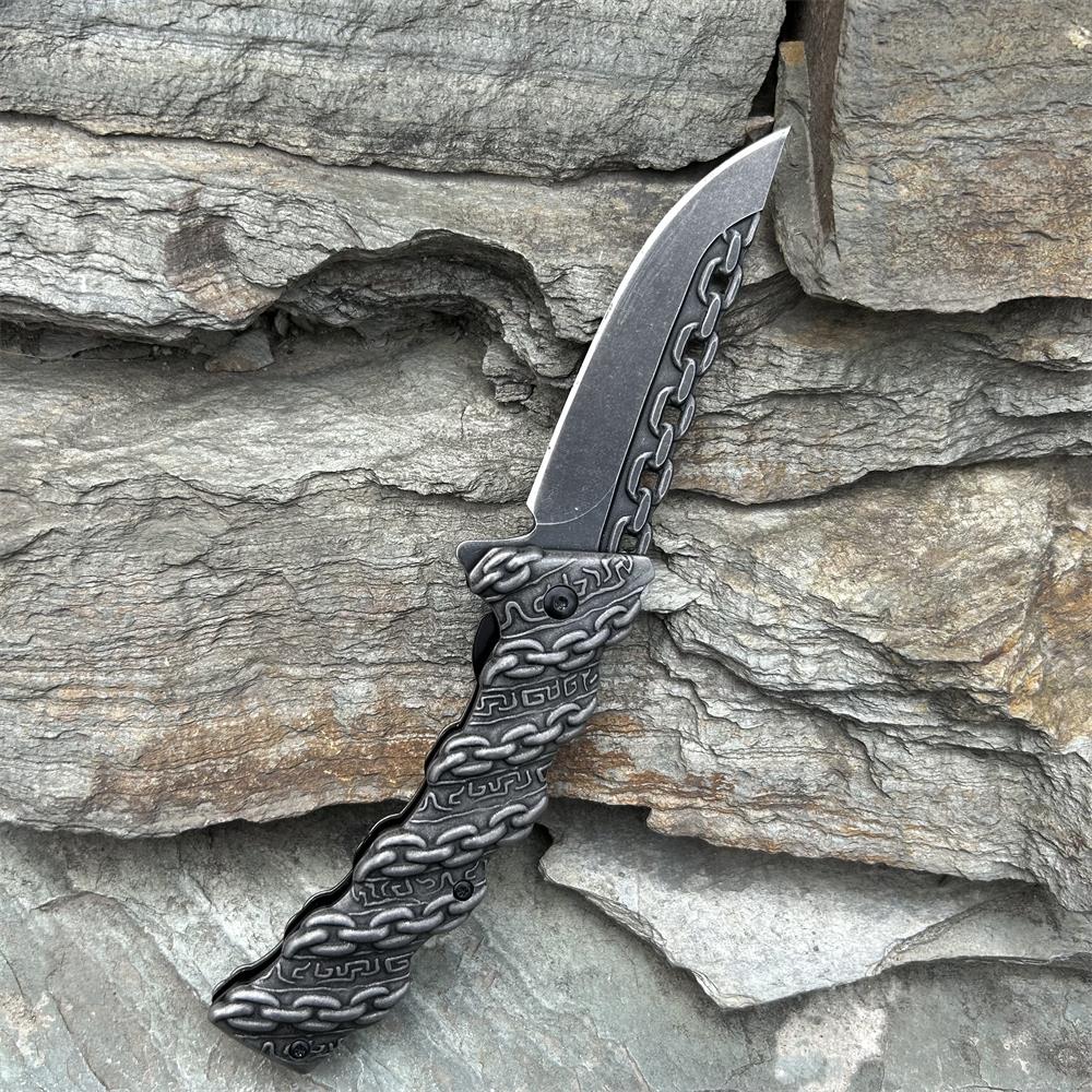 Cool Punk Knife Chain Folding Knife