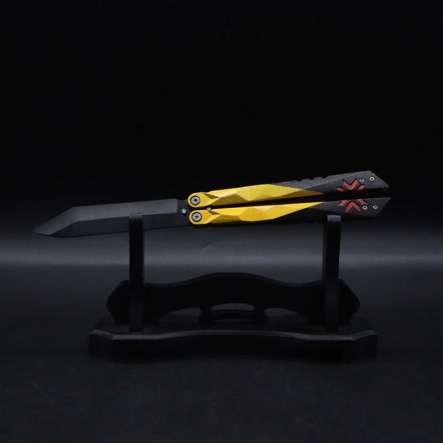 Metal Champion Butterfly Knife Blunt Blade Balisong Trainer Display Fan Art