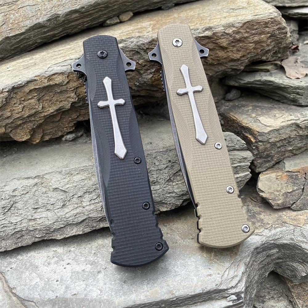 Cross Knife Christian Folding Knife