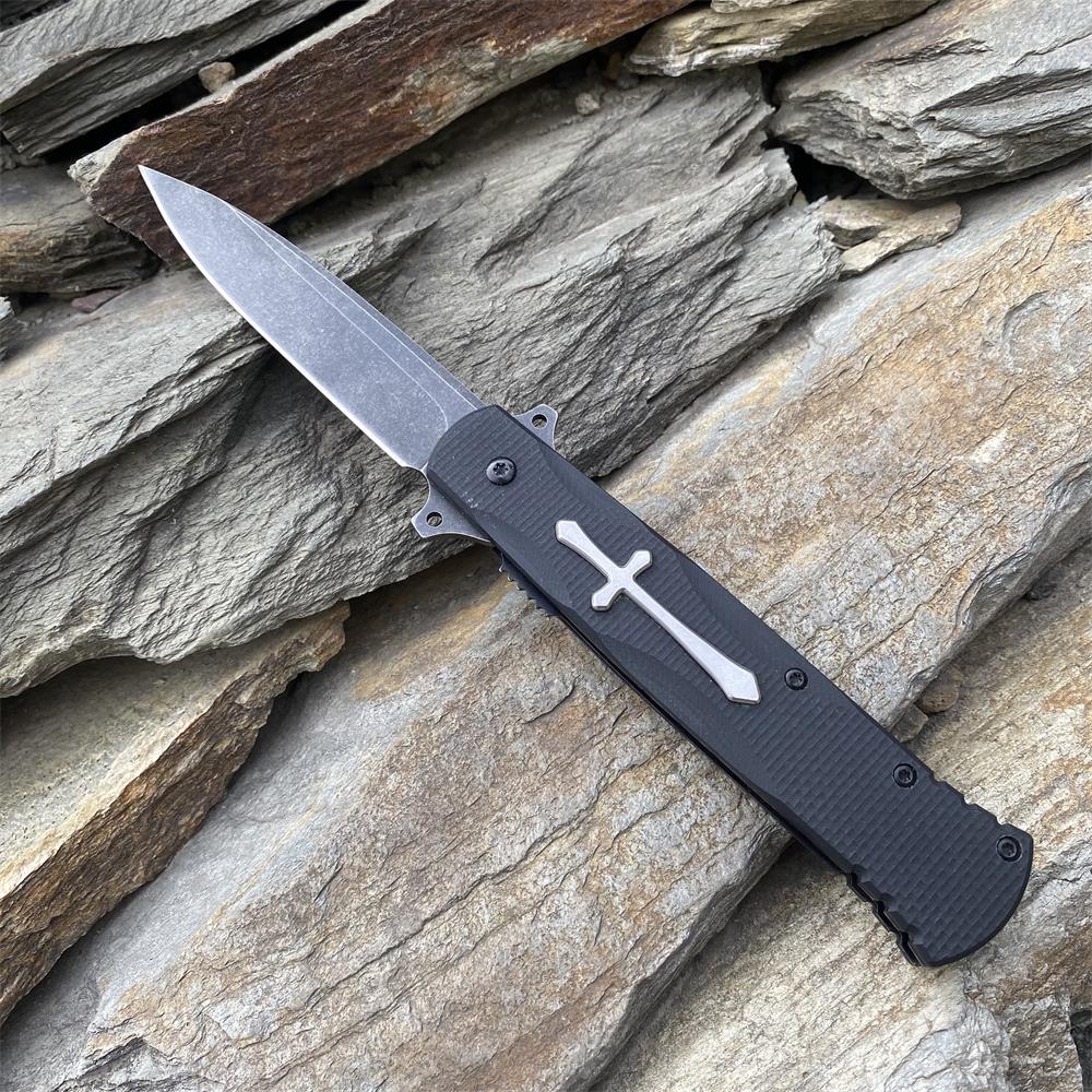 Cross Knife Christian Folding Knife