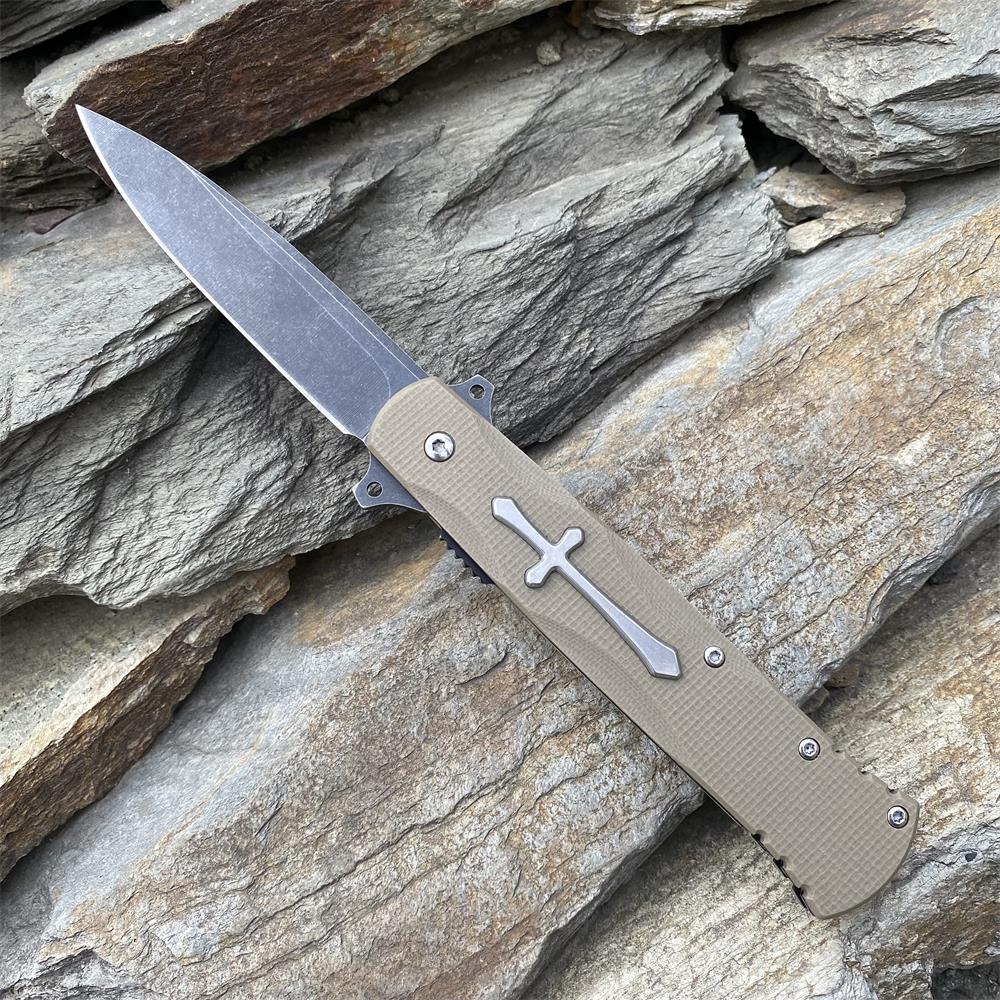 Cross Knife Christian Folding Knife