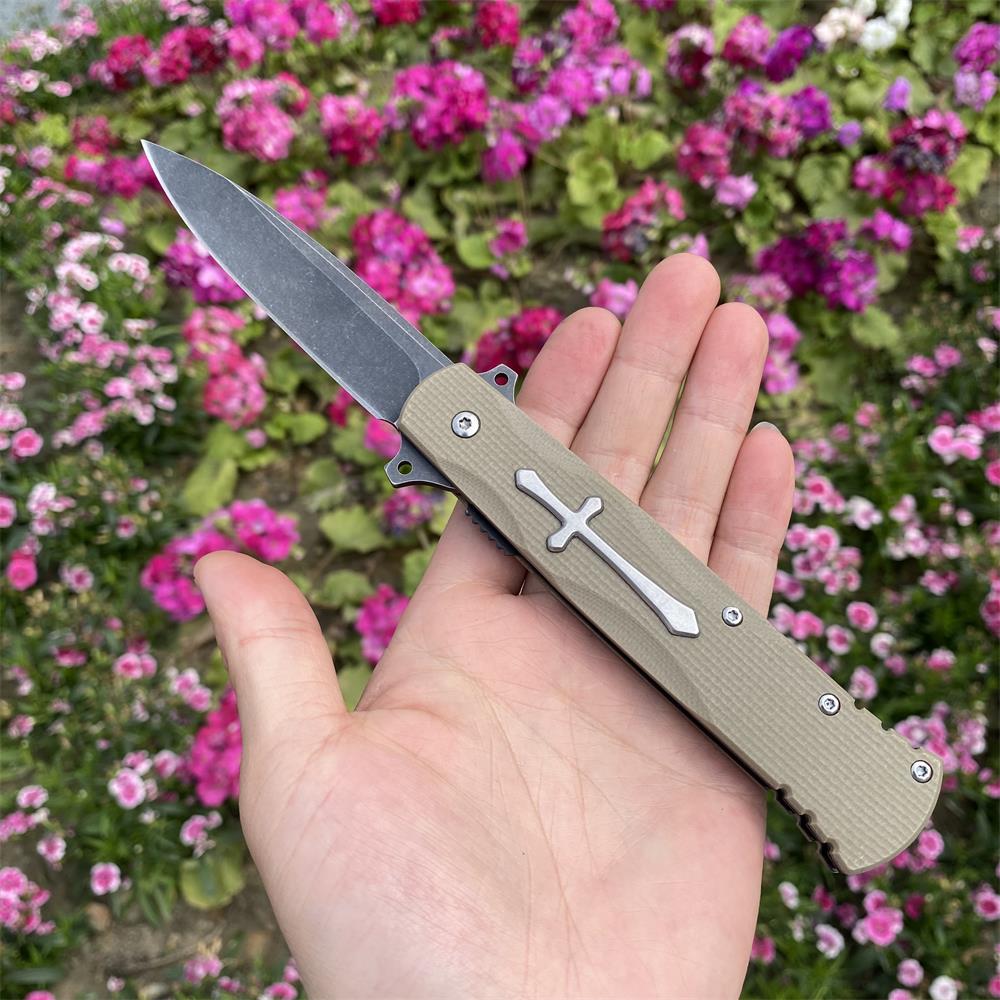 Cross Knife Christian Folding Knife