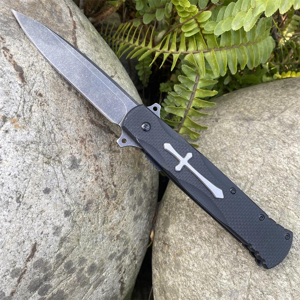 Cross Knife Christian Folding Knife