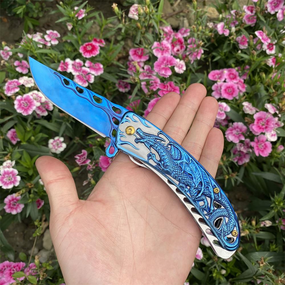 3D Western Dragon Folding Knife
