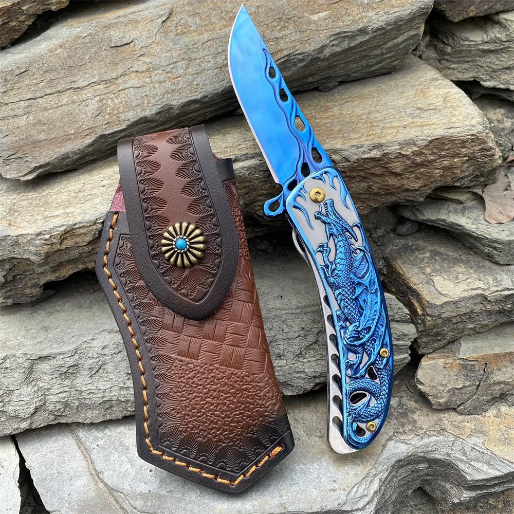 3D Western Dragon Folding Knife