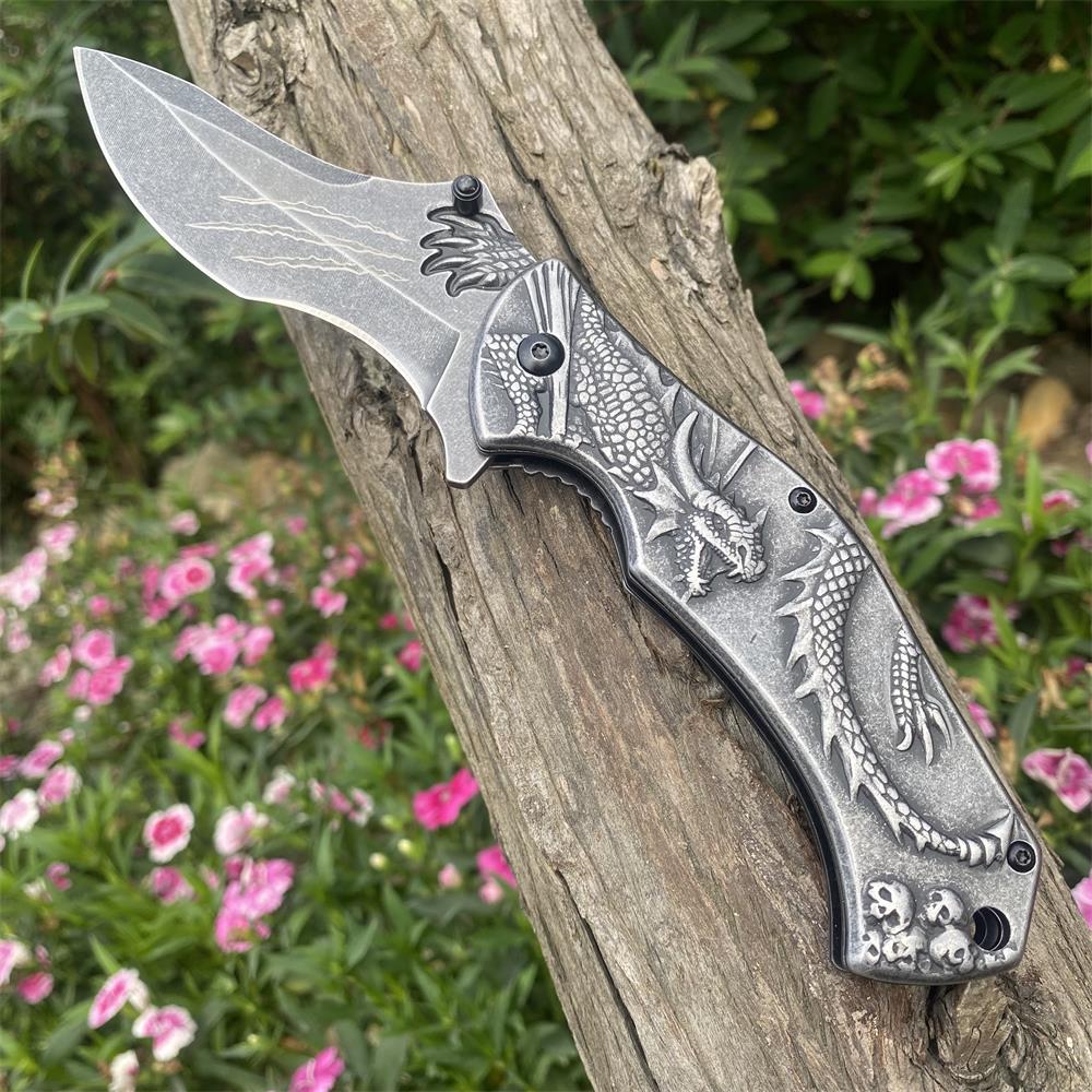 Evil Dragon Relief Folding Knife