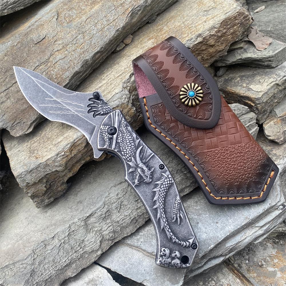 Evil Dragon Relief Folding Knife