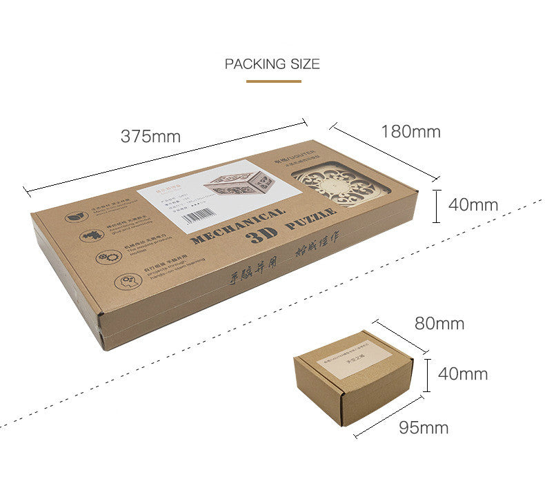 Wooden Music Box 3D Puzzle Creative Double Magic Box