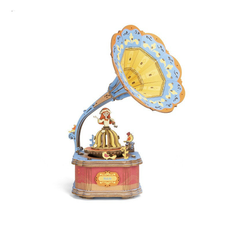 DIY 3D Puzzle Mobile Music Box Toy for Adult Children