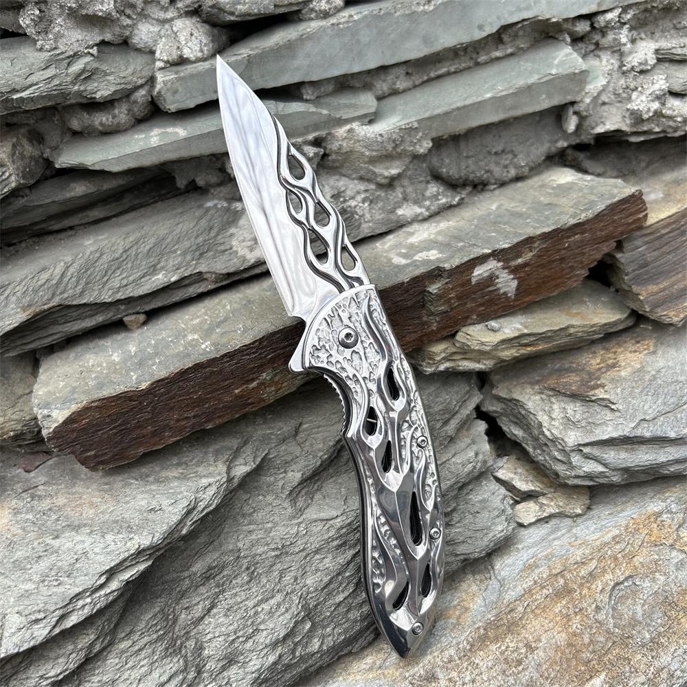 Fantastic Flame Shape Folding Knife