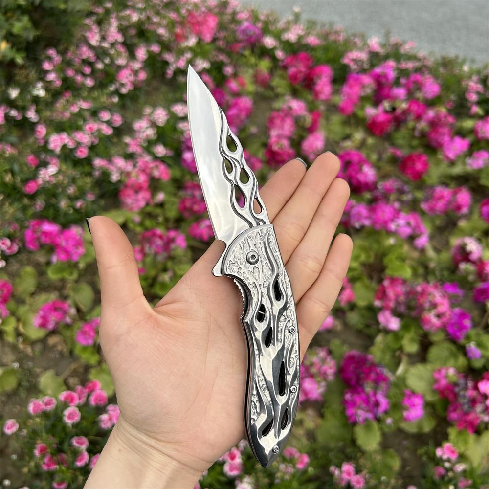 Fantastic Flame Shape Folding Knife