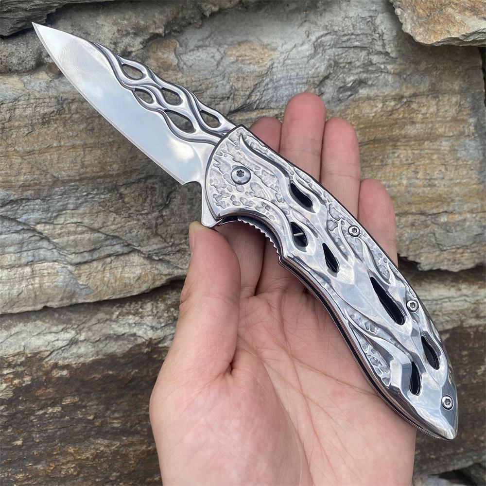 Fantastic Flame Shape Folding Knife