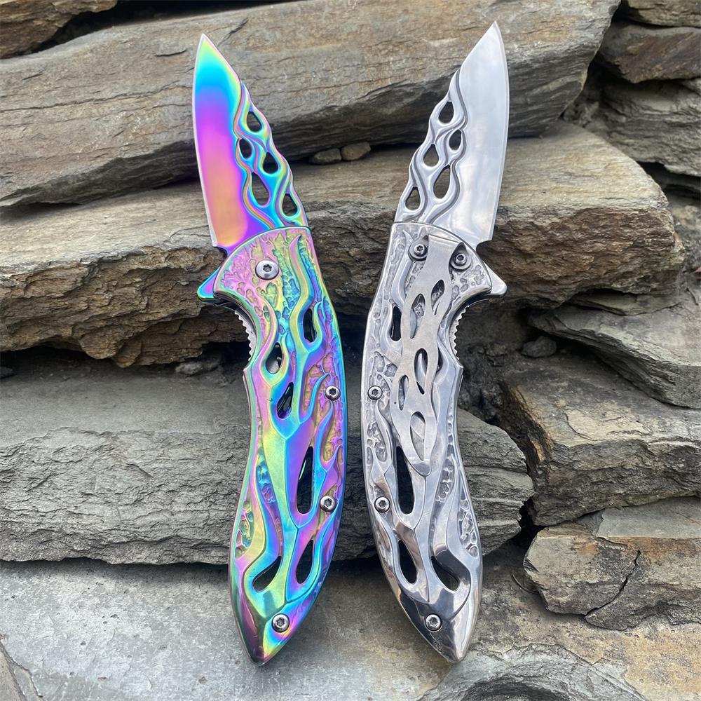 Fantastic Flame Shape Folding Knife