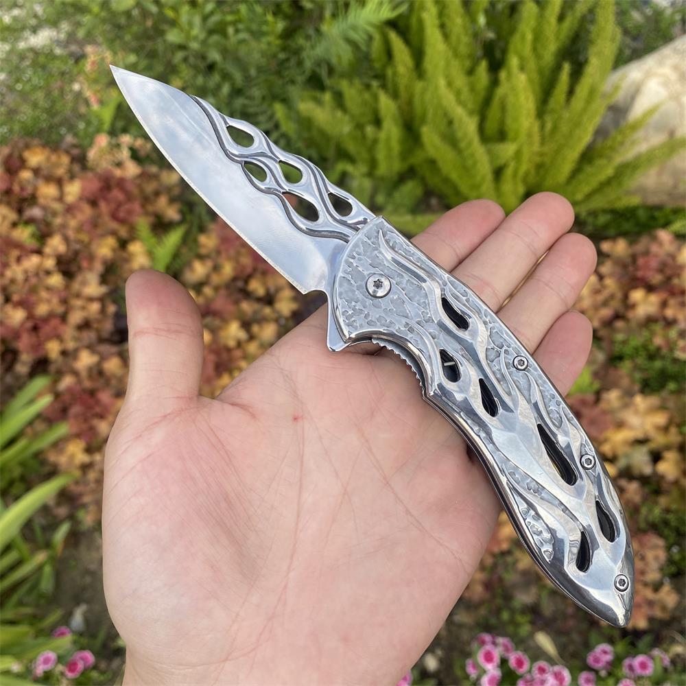 Fantastic Flame Shape Folding Knife