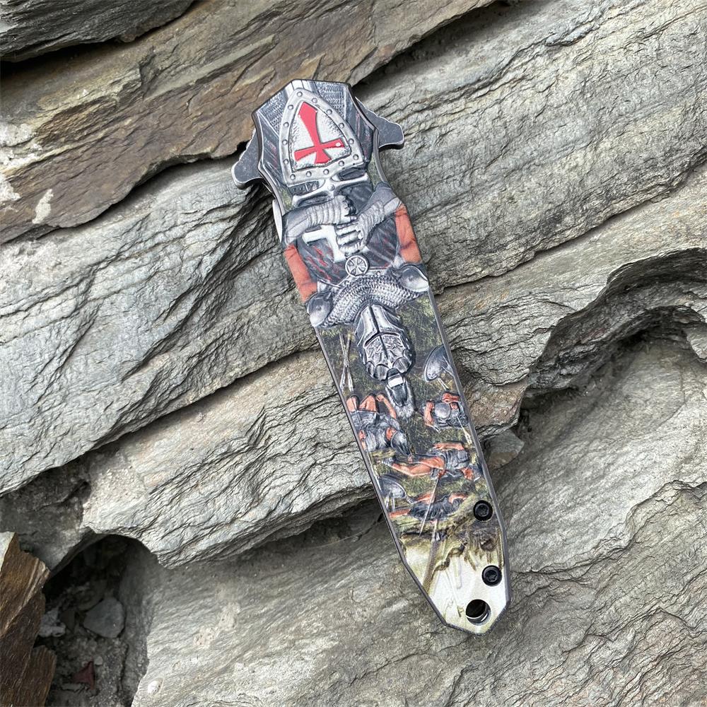 Crusades Knife Knights Templar Folding Knife