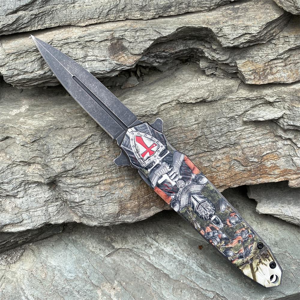 Crusades Knife Knights Templar Folding Knife