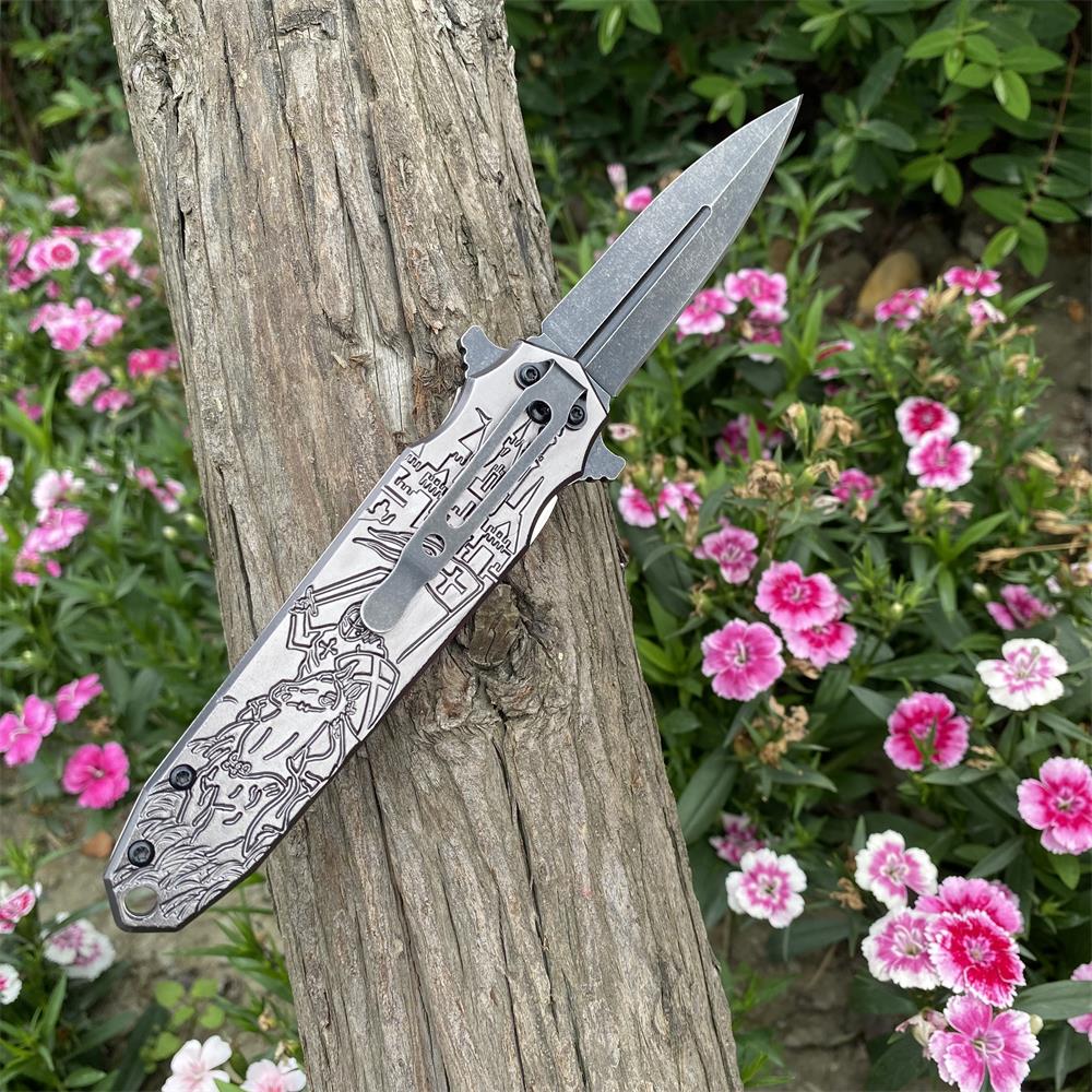 Crusades Knife Knights Templar Folding Knife
