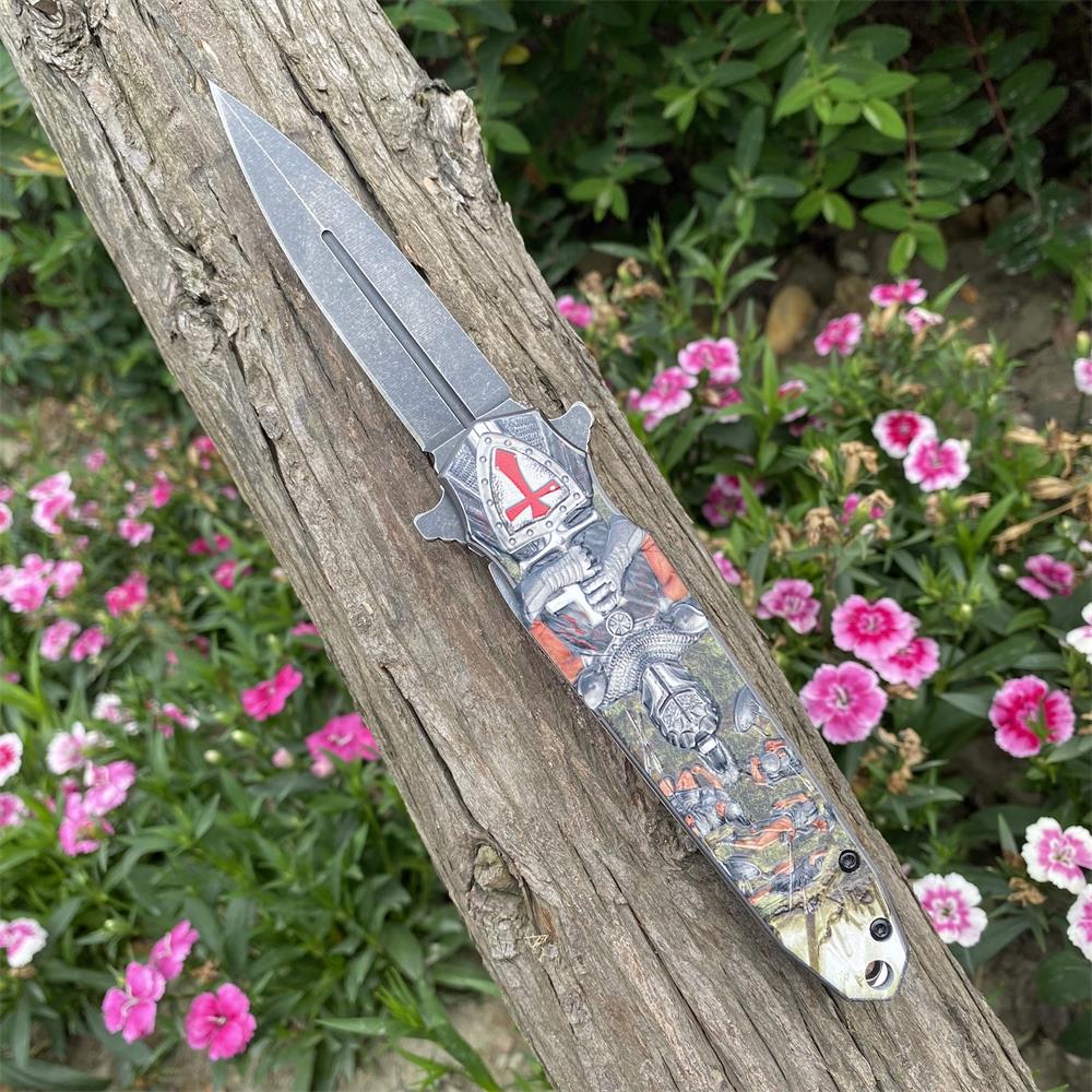 Crusades Knife Knights Templar Folding Knife