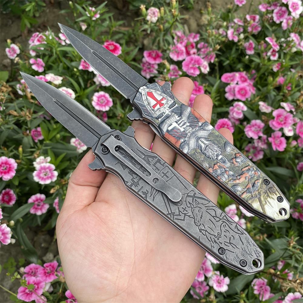 Crusades Knife Knights Templar Folding Knife