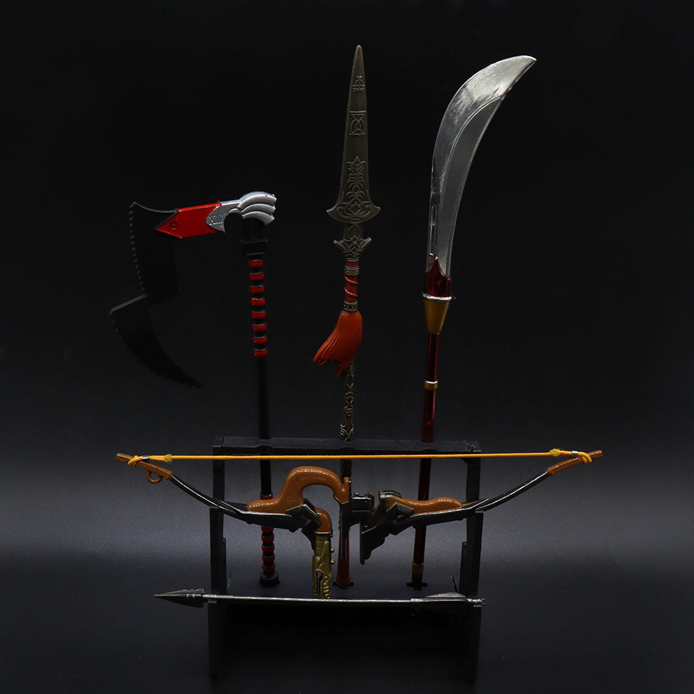 Small-Scale Long Handle Weapon Small Swords/Katanas Composite Display Stand 3 In 1 Pack