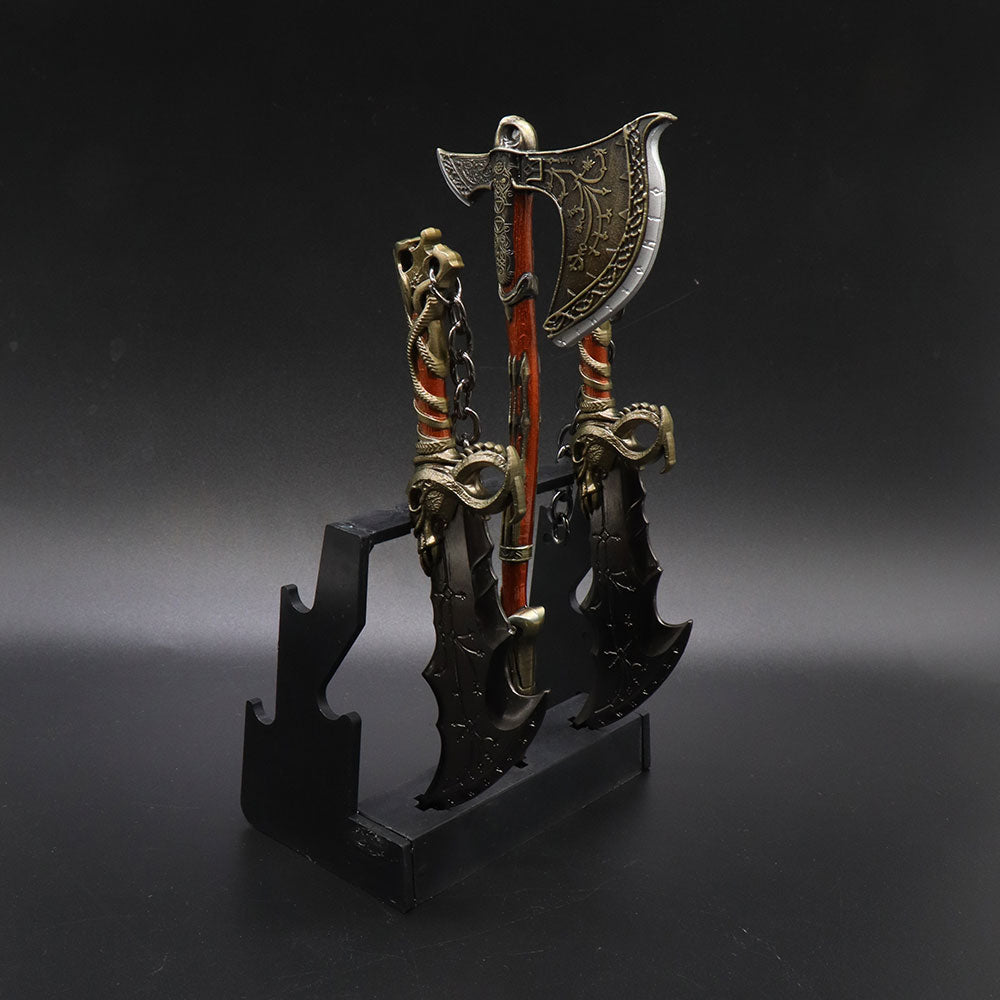 Small-Scale Long Handle Weapon Small Swords/Katanas Composite Display Stand 3 In 1 Pack