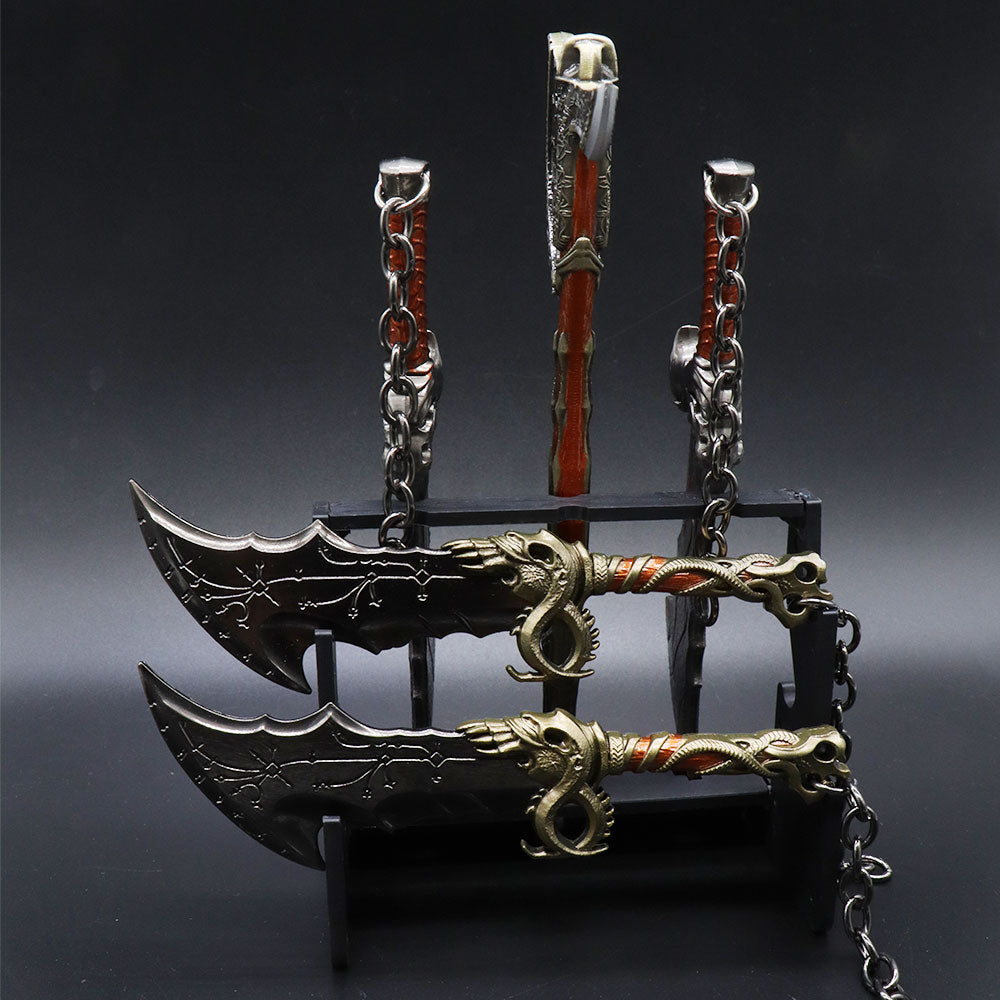Small-Scale Long Handle Weapon Small Swords/Katanas Composite Display Stand 3 In 1 Pack