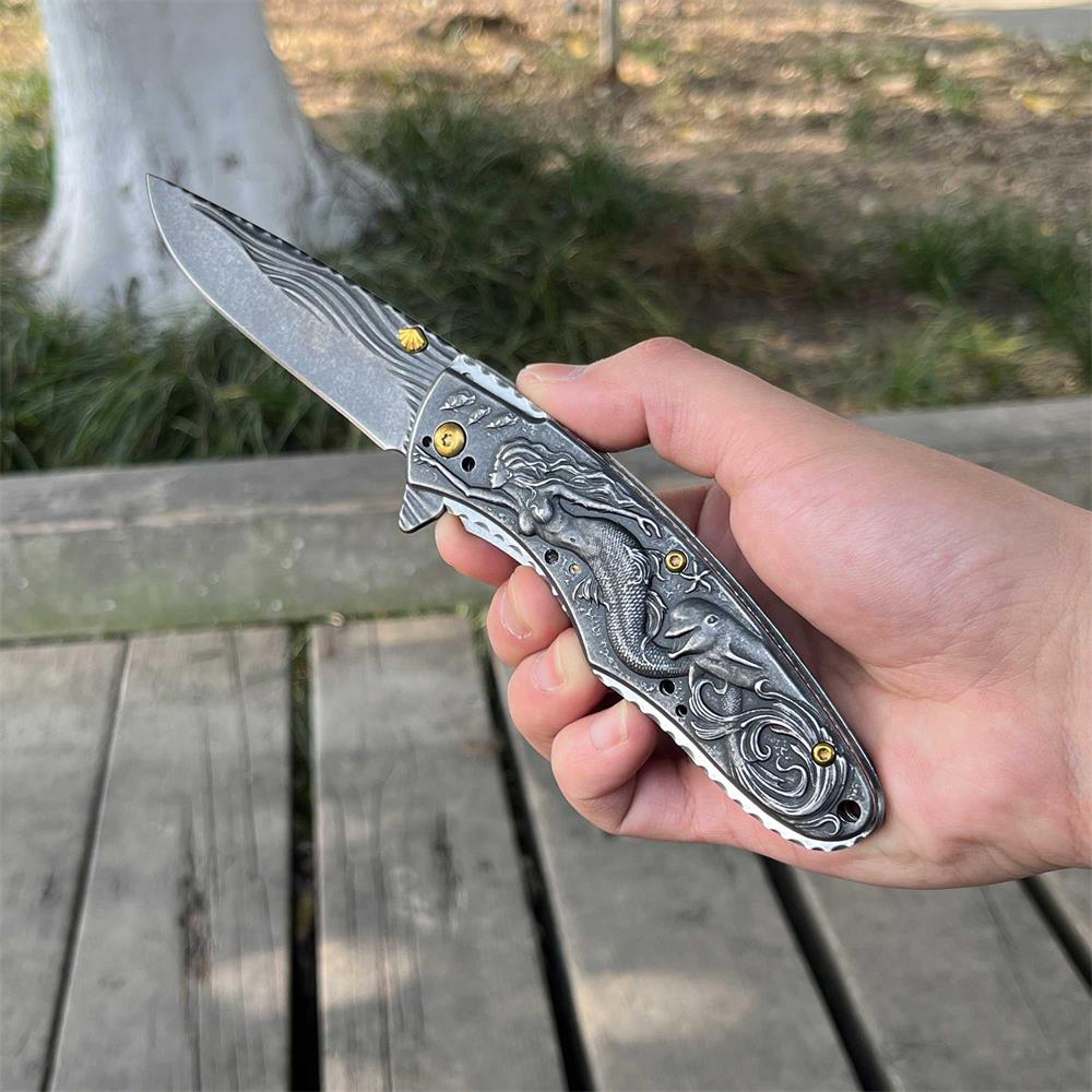Mermaid Folding Knife Cool Collective Camping Knife