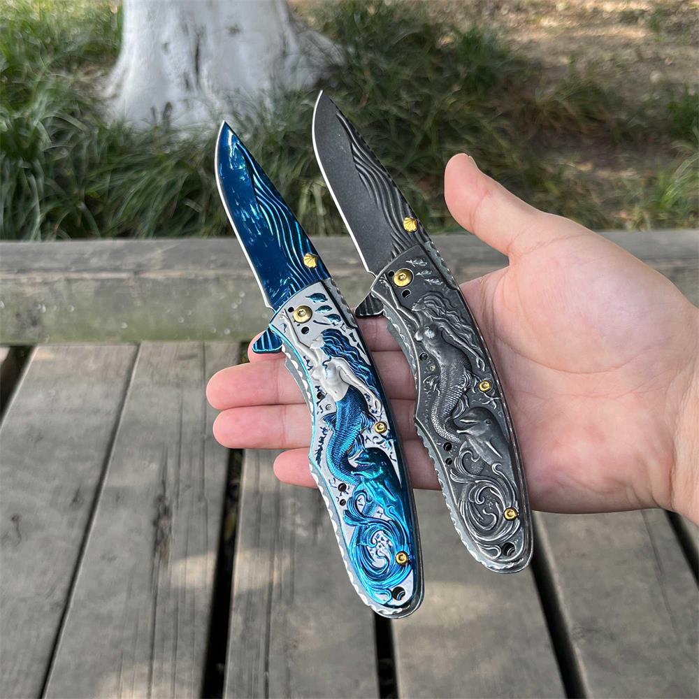 Mermaid Folding Knife Cool Collective Camping Knife