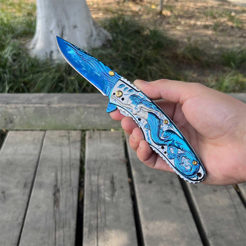 Mermaid Folding Knife Cool Collective Camping Knife