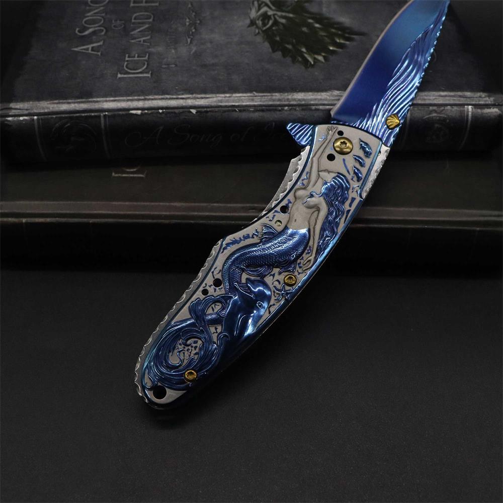 Mermaid Folding Knife Cool Collective Camping Knife