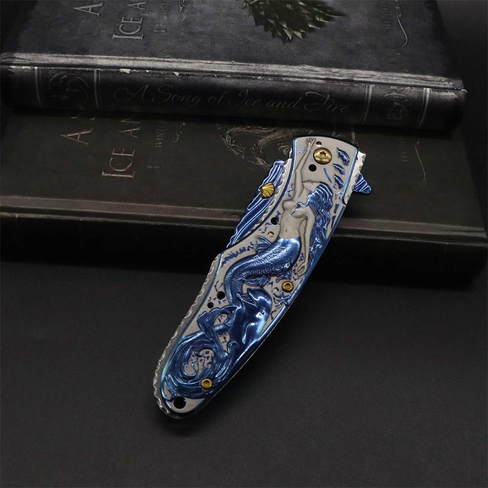 Mermaid Folding Knife Cool Collective Camping Knife