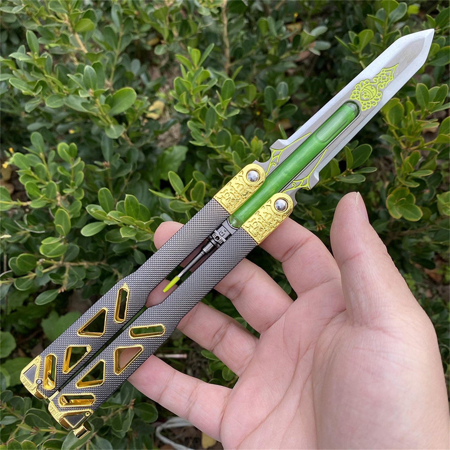 Octane Heirloom V3 Real Liquid Tube Octane Balisong Metal Replica